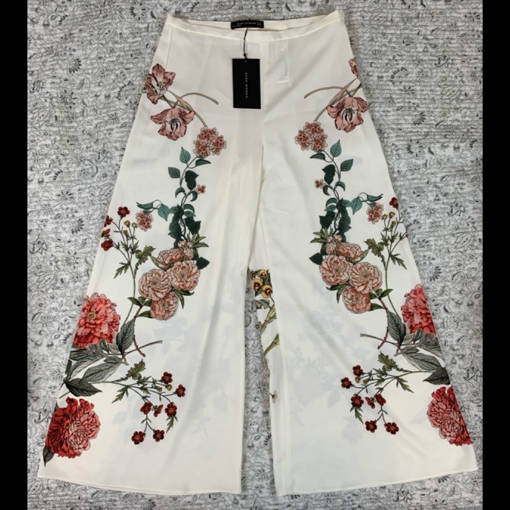 NEW!💫ZARA floral pants - Picture 2 of 7